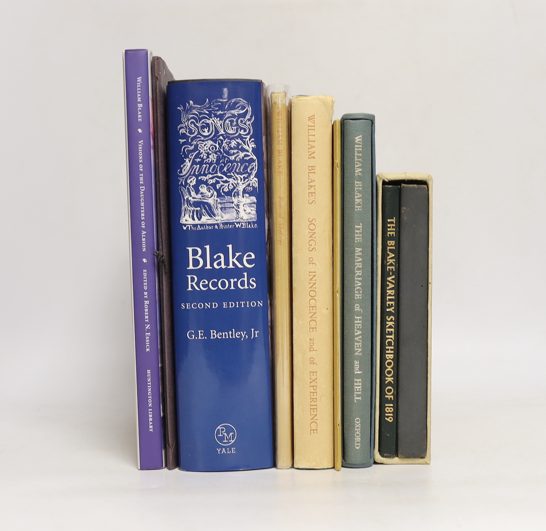 Bentley, G.E. – Blake Records, 2nd edition, plates, d/wrapper, thick 8vo. 2004; Essick, Robert N. – A Troubled Paradise: William Blake’s Virgil wood engravings …
